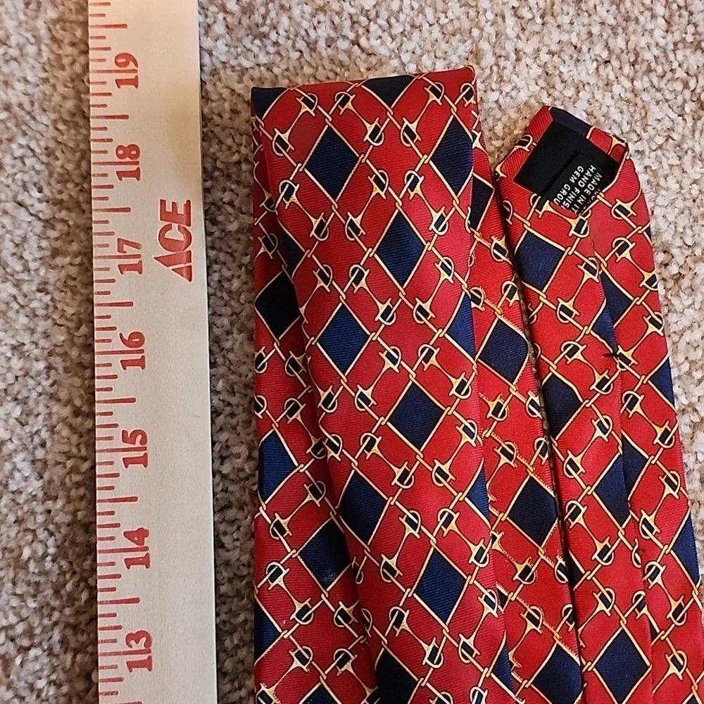 Gucci Tie Red, Blue And Gold,‎ Authenticated